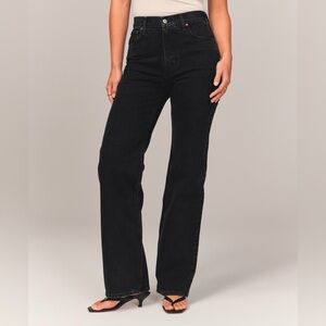 Abercrombie The 90’s Relaxed Jean Ultra High Rise Black Size 26R